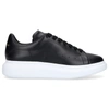 Alexander Mcqueen Men's Oversized Larry Bicolor Leather Low-top Sneakers In Black