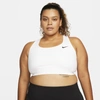Nike Women's Swoosh Medium-support Non-padded Sports Bra (plus Size) In White