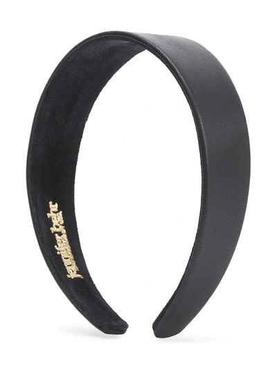 Jennifer Behr Cruz Leather Headband In Black