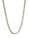 Effy Men's Rhodium Plated Sterling Silver Box Chain Necklace In Silver