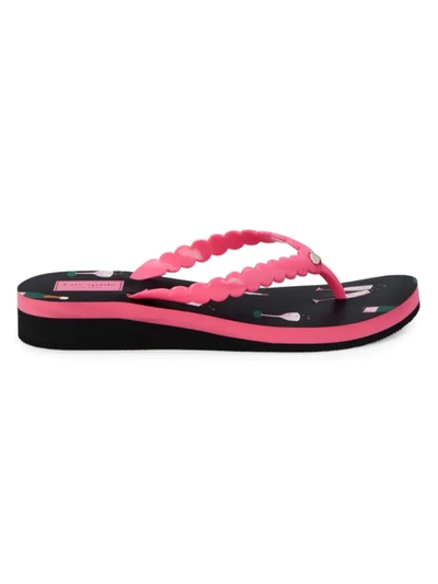 KATE SPADE WOMEN'S MEGAN CHAMPAGNE-PRINT FLIP FLOPS 