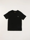 Polo Ralph Lauren Kids' T-shirt With Pony Logo In Black