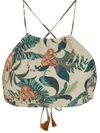 Lygia & Nanny Ilana Floral-print Bikini Top In Neutrals