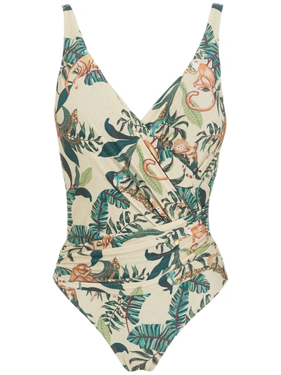 Lygia & Nanny Maillot Maisa Sstampado Swimsuit In Green