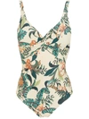 Lygia & Nanny Adriana Floral-print Swimsuit In Neutrals