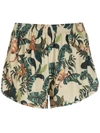 Lygia & Nanny Lee Leaf-print Shorts In Neutrals
