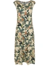 Lygia & Nanny Monkey Print Midi Dress In Neutrals
