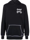 Philipp Plein Logo-print Pullover Hoodie In Black