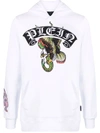 PHILIPP PLEIN LOGO-PRINT PULLOVER HOODIE