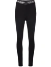 Philipp Plein Logo-embellished Leggings In Black