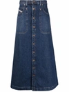 Diesel High-waisted Denim Skirt In Blu