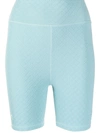 The Upside Palma Embellished Stretch-knit Shorts In Blue