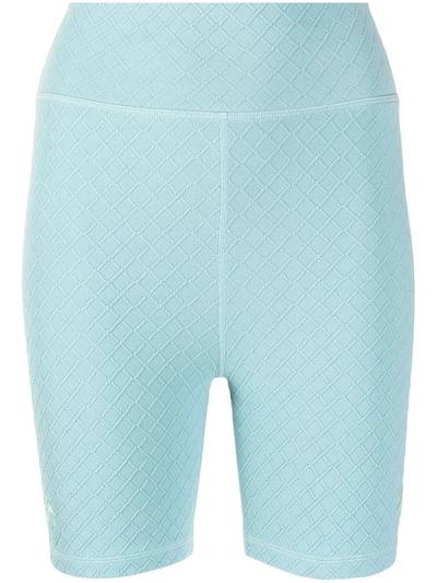 The Upside Palma Embellished Stretch-knit Shorts In Turquoise