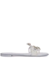 Giuseppe Zanotti Turchesite Flat Sandals In Silver