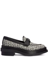Giuseppe Zanotti Malick Monogram Loafers In Black