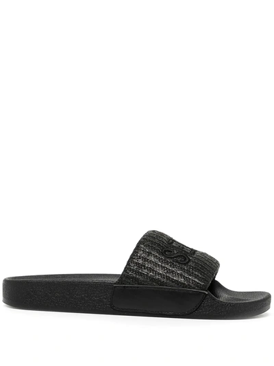 Senso Elly Ii Logo-embroidered Slides In Black