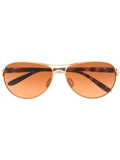 Oakley Feedback Pilot-frame Sunglasses In Gold