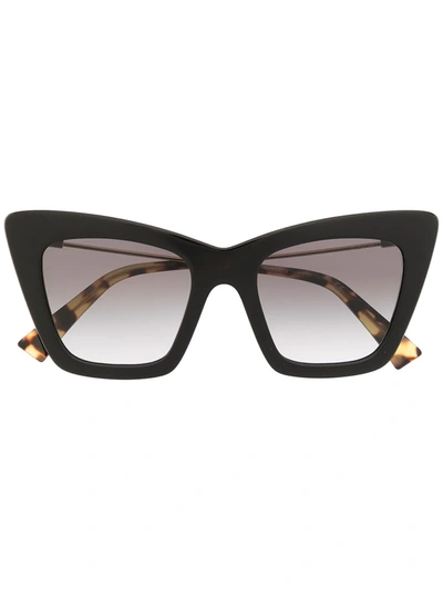 Miu Miu Oversized Cat-eye Sunglasses In Black