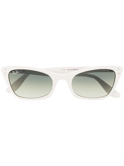 Ray Ban Rb2299 Lady Burbank 52mm Cat Eye Sunglasses In White