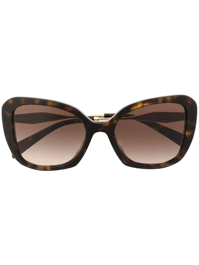 Miu Miu Rimless Square-frame Sunglasses In Brown