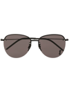 Saint Laurent Round-frame Sunglasses In Black