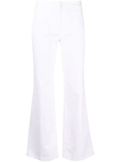 Giambattista Valli High-waisted Wide-leg Trousers In White