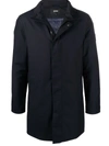 Mackage Zip-up Hooded Down Jacket In Blue