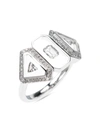 Nikos Koulis Women's Universe 18k White Gold, Diamond & Enamel Invisible Ring