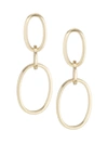 Saks Fifth Avenue 14k Yellow Gold Oval Double-drop Earrings