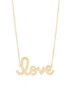 Sydney Evan Women's 14k Yellow Gold "love" Pendant Necklace