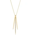 Sydney Evan Women's 14k Yellow Gold & Diamond Triple-needle Pendant Necklace