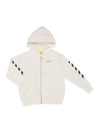 OFF-WHITE LITTLE BOY'S & BOY'S OFF HELVETICA ZIP-UP HOODIE