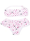Chiara Ferragni Stars Stretch Fabric Bikini With Ruffles In White