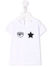 Chiara Ferragni White New Born T-shirt With Print In White