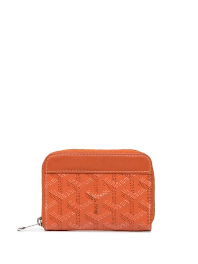 Pre-owned Goyard Ine Coin Purse In Orange