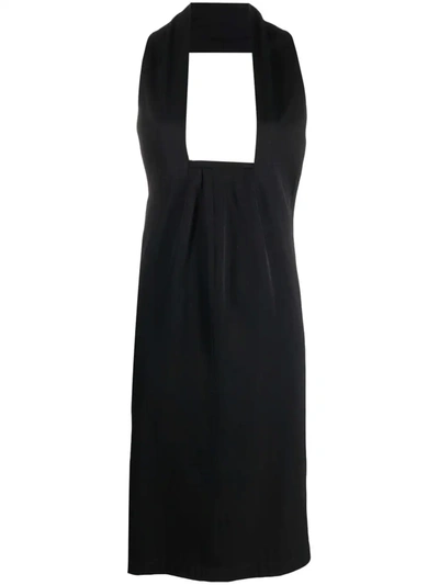 Pre-owned Comme Des Garçons 1989 Halterneck Pinafore Skirt In Black