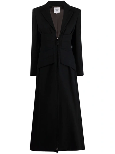 Pre-owned Jean Paul Gaultier 2000s Corset-detail Coat In Black