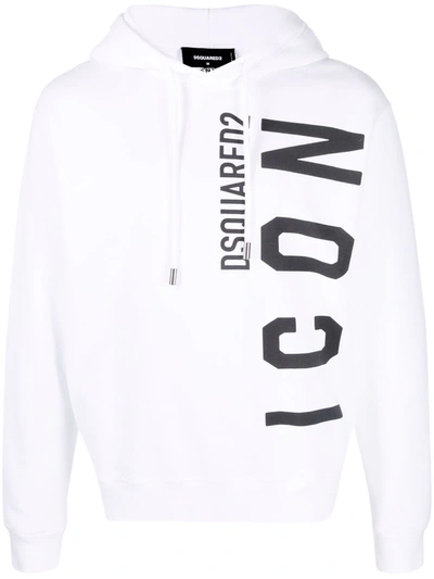 Dsquared2 Icon Printed Logo Sweatshirt In White
