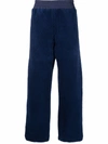 Fendi Fleece Straight-leg Track Pants In Blue
