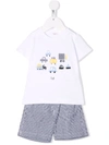 Il Gufo Two-piece Pyjama Set In White