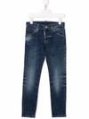 Dsquared2 Teen Mid-rise Skinny Jeans In Blue