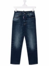 Dsquared2 Teen Mid-rise Skinny Jeans In Blue