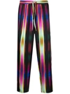 Pierre-louis Mascia Geometric-print Silk Trousers In Black