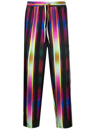 Pierre-louis Mascia Geometric-print Silk Trousers In 124816 Purple