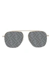 FENDI 57MM NAVIGATOR PRINT SUNGLASSES