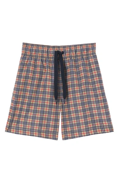 Burberry Kids' Little Boy's & Boy's Kameron Check Swim Shorts In Beige