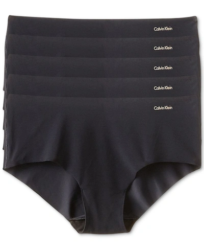 Calvin Klein Invisible Hipster 5-pack Qd3557 In Black