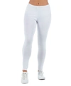 24seven Comfort Apparel Plus Size Comfortable Ankle Length Leggings In White