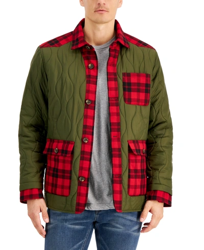 Club Room Men's Mixed Media Quilted Jacket, Created For Macy's In New ...