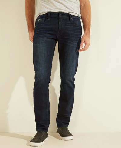 Guess Men's Eco Patch Pocket Slim Tapered Fit Jeans In Ringer Wash Indigo